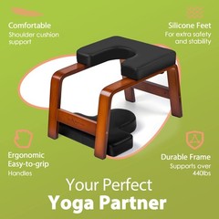 Yoga Headstand Bench, Yoga Inversion Chair, Headstand Trainer for Relieve , I…