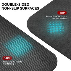 Extra Thick Non-Slip Yoga Mat Large Size Workout Fitness Pilates Training New