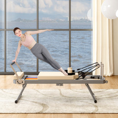 Pilates Reformer Machine For Home Gym Workout, Foldable Pilates Equipment