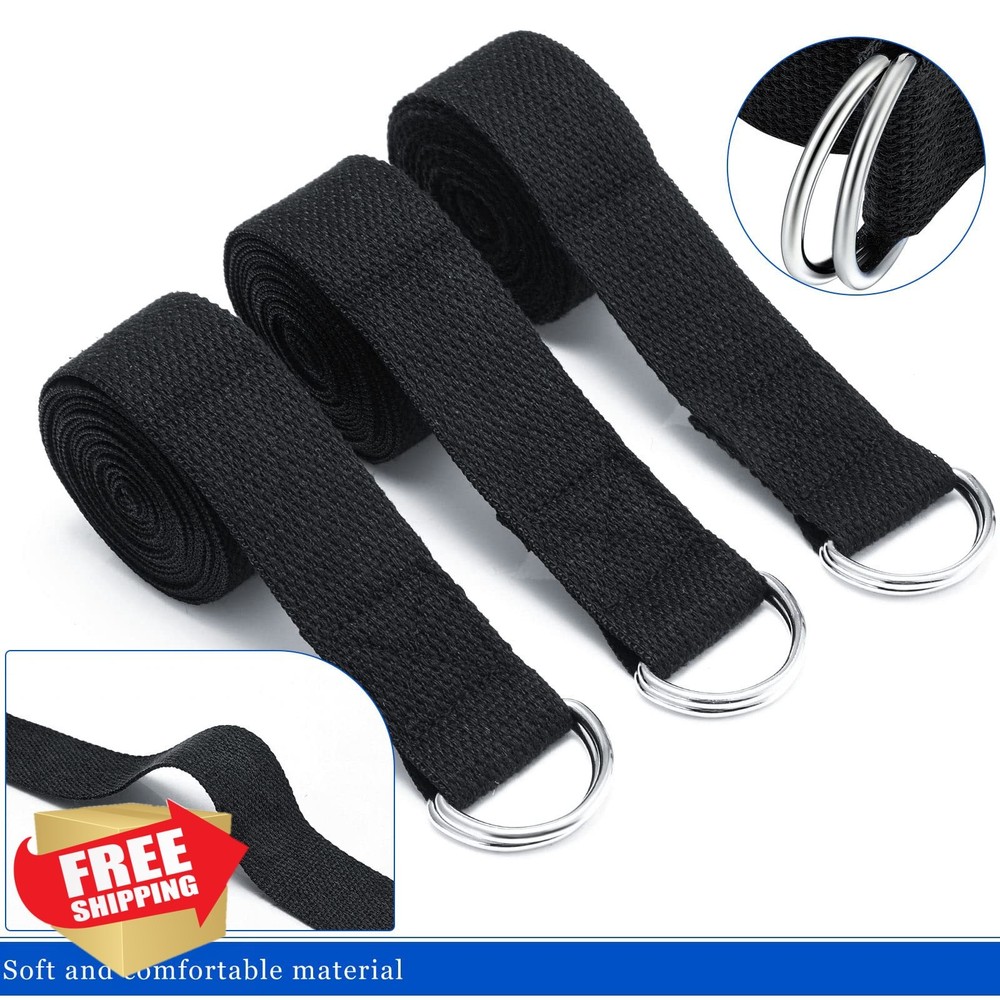 6 Pcs Yoga Strap 8 Ft Stretching Bands D Ring Buckle