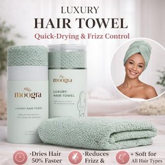 Moogra Beauty Luxury Microfiber Hair Towel Wrap for Women X Large, Sage Green