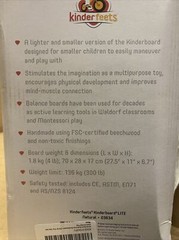 Kinderfeets Kinderboard LITE Beechwood Rocking Curved Balance Board Kids Toy Tot