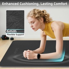 Extra Large Yoga Mat – 72″x48″ or 78″x57″, Non-Slip TPE Exercise Mat for Wome…