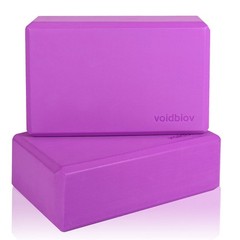 Yoga Blocks Set of 2 9″x6″x3″, Sturdy Non Slip Eva Foam, Provides Un…