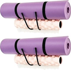 2 Pack Large Yoga Mat Holder Wall Mount Yoga Mat Storage Rack, Wall Shelf