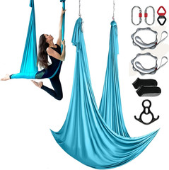 Aerial Silk & Yoga Swing, Aerial Yoga Hammock Kit with 100Gsm Nylon Fabric, Full