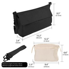 Yoga Mat Bag with Liner Partition Storage Pockets, Oxford Cloth Yoga Pat Carr…