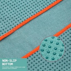 Microfiber Yoga Towel 72×24 Inch Non Slip Grip Dots Sweat Absorbent Hot Yoga