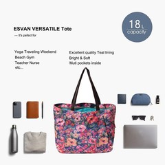 Yoga Tote Bag for Women Shoulder Bags Drawstring for Office Workout Travel Ca…