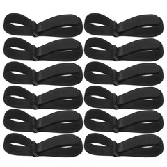 12Pcs Adjustable Black Yoga Mat Bands Durable Nylon Mat Belts for Carrying Mats