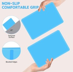 Blue Eva Foam Yoga Block With Yoga Strap