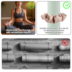 Satin Yoga Mat Scrunchie – Elastic Strap Holder for Standard Mats