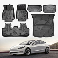 TPE Floor Mats For Tesla Y 2021-2022 Waterproof Anti-Slip 6-Piece Set