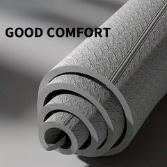 Foldable Yoga Mat TPE 61X183Cm Non-Slip Portable Exercise Mat Lightweight Gym Ca