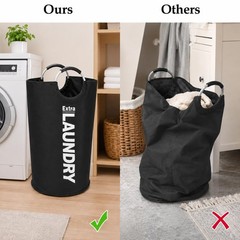 90L Laundry Basket with 8 Steel Rivets Reinforced Handles Waterproof 600D Oxf…