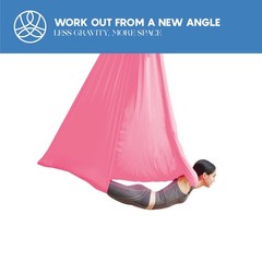 Aerial Silk Yoga Hammock & Swing for Home, Inversion Exercises, Starter Kit f…