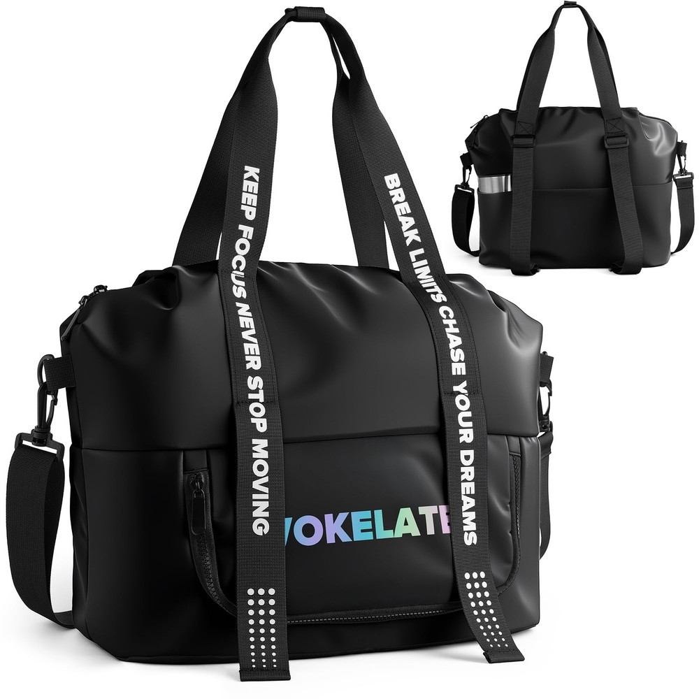 Sport Gym Bag for Women, Carry on Tote Personal Item Bag with Shoes Compartme…