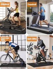 Treadmill Mat 68″x24″, Foldable Walking Pad Mat for Carpet Hardwood Floors 4mm