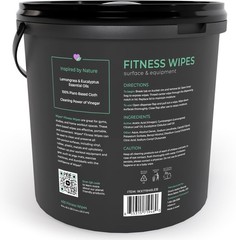 Yoga Mat Cleaner Wipes, EWG Verified, 400 Ct Plant-Based Lemongrass, Eucalypt…