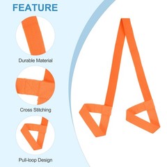 4Pcs Yoga Mat Strap Adjustable Yoga Mat Carrier Straps Sling, Orange