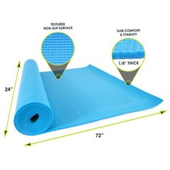 Thick Gym Exercise Mat Yoga Mat Pilates Workout Pad Non Slip Home Class Fitness