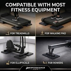 Treadmill Mat Pads,Walking Pad Mat for Bike Hardwood Floors&Carpet, 4 Pcs
