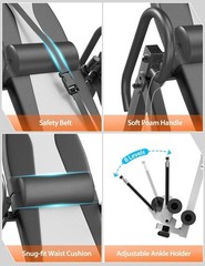 YOLEO Gravity Heavy Duty Inversion Table with Headrest & Adjustable Protectiv…