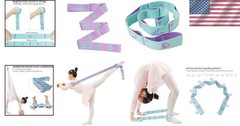 2 PCS Adjustable Stretching Straps for Kids – 8 Loops for Gymnastics & Dance