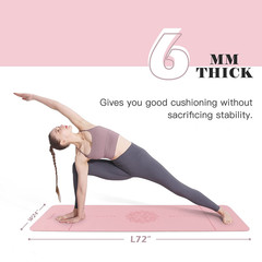 Yoga Mat Non Slip, Pilates Fitness Mats, Eco Friendly, Anti-Tear 1/4″ Thick Yoga