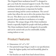 Catizone Foldable Omni Meditation Table Cherry 16×8 Retails for $220