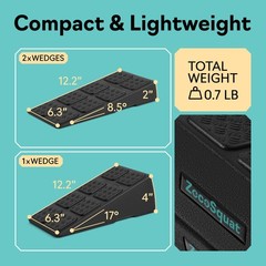 Squat Wedge Block Set of 3/5 – 960 LBS Capacity – Slant Board for Calf Stretc…