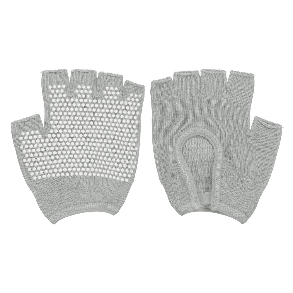 Yoga Gloves, Non Slip Fingerless Pilates Gloves, Gray