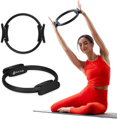 Pilates Ring Fitness Circle – Lightweight & Durable Foam Padded Handles, Flexibl