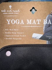 Oak And Reed Neoprene YOGA MAT BAG*Fits Most Mats,*Zippered*Double Snap*Black*