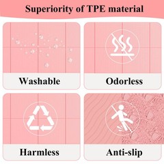 Black TPE Non-Slip Foldable Exercise Mat, 1/4″ Thick, Perfect for Pilates, Ou…