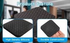 Non-Slip Treadmill Mat Pads, 4×4 Inch High Density Silicone Exercise Equipment