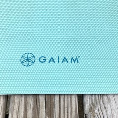 GAIAM Premium Self Exercise Yoga Mat Turquoise Non Slip 68″ L x 24″ 5mm Fitness