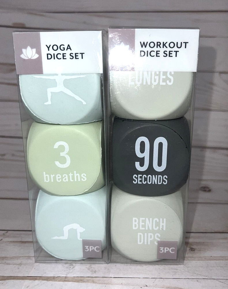 Yoga Workout Foam Dice Set 6 Pieces 2.25″ Cubes Create Unique Routines