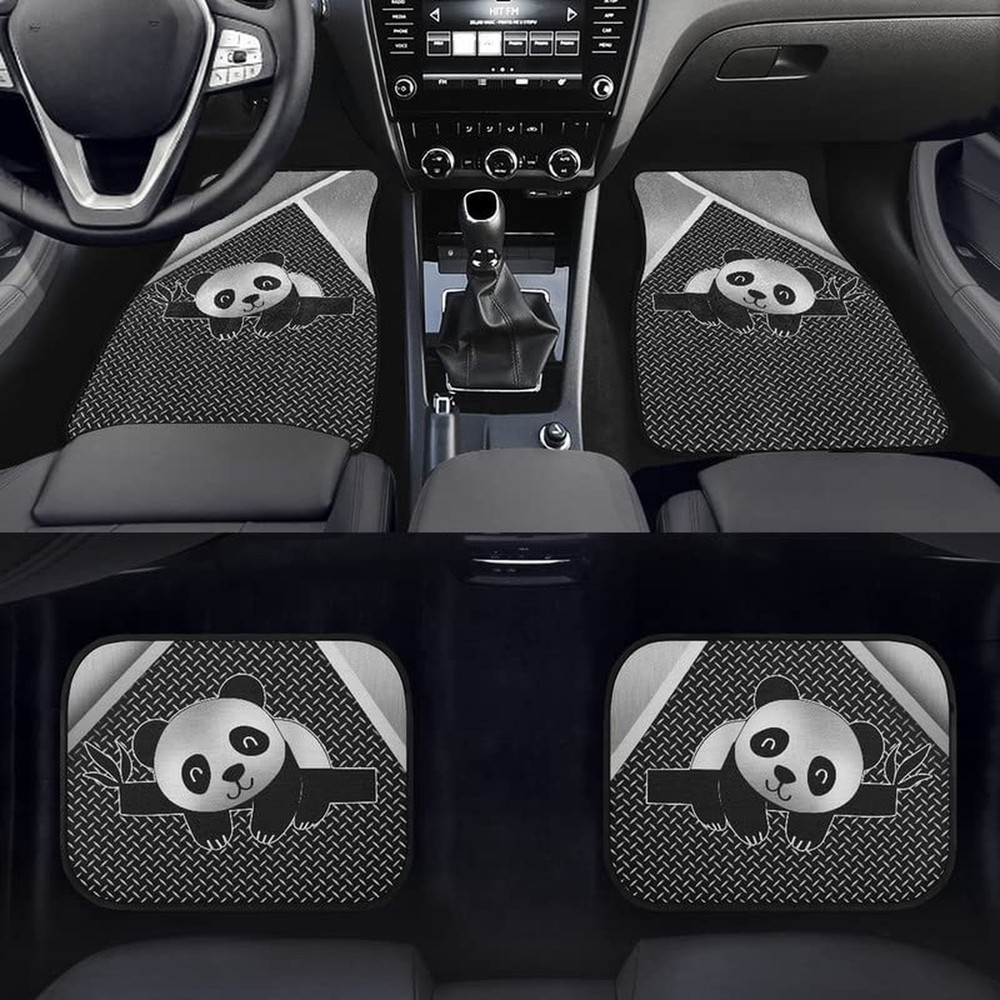 Howilath Panda Print Floor Mat for Car Rubber Anti-Slip Carpets Cushion All W…