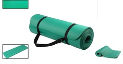 Extra Thick 1/2-Inch Yoga Mat with Anti-Slip Surface & Carrying Strap – Green