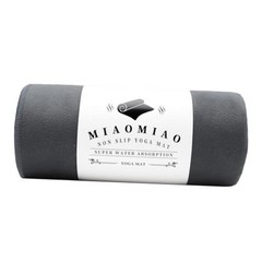 Carbon Grey Non-Slip Hot Yoga Towel Set by MIAOMIAO – Microfiber – Non-Slip