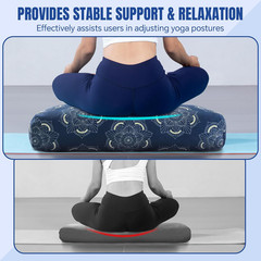 Yoga Bolster Pillow, Rectangular Yoga Bolster for Restorative & Meditate