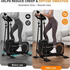 Compact Silicone Treadmill Mat, Non-Slip Shock Absorbing Pad, Floor Protector