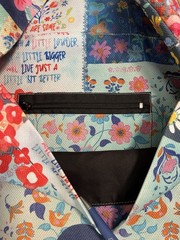 NATURAL LIFE Happy Boho Exercise Shopping Beach Bag Made From Recycled Materials