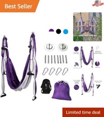Aerial Yoga Swing Sling – Safe and Complete with Extensions & Mounting Kit