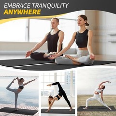 Yoga Mat for Women Men Kids, 1/3 & 1/4 & 2/5 Inch Extra Thick Yoga Mat Non Sl…