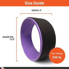 Body Sport Yoga Wheel, Purple, 5 in. x 12.6 in. – Yoga Fitness Equipment