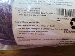 Sumi Eco Extra Thick Yoga Mat Towel Super Absorbent Grip Microfiber 24×72 Purple