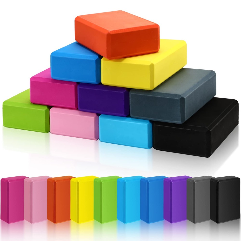 10 Pcs Foam EVA Yoga Blocks Lightweight Yoga Bricks Non Slip Supportive Foam …