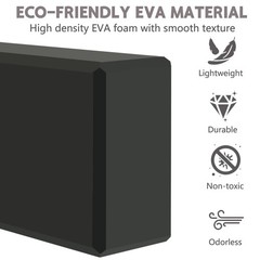 MBHKRRS 9″x6″x3″ Yoga Blocks, Soft Non-Slip Surface 9″x6″x3″, black-1 Pack